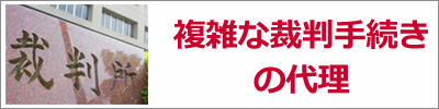 複雑な裁判手続きの代理